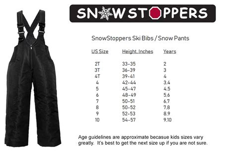Gerry Snow Pants Size Chart: Finding the Perfect Fit for Your Winter Adventures